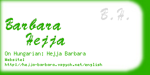 barbara hejja business card